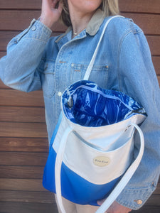 Going Places Tote Bag Ombre Blue